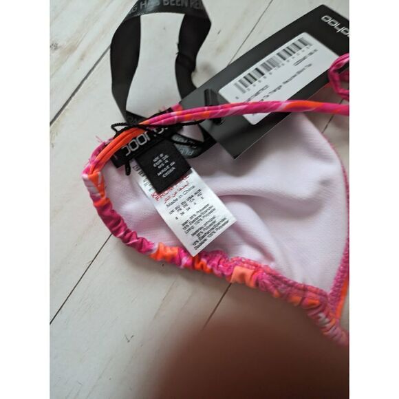 Boohoo Tropicana Tie Triangle Recycled Bikini Top NWT - Picture 5 of 5